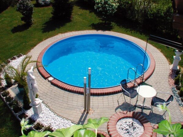 Rundbecken Milano 120 cm tief 0,6 mm adriablau Rundbecken Milano 120 cm tief 0,6 mm adriablau
