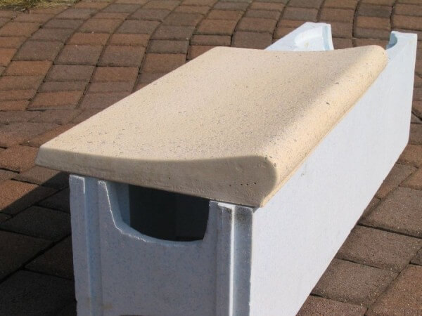 Beckenrandsteine für Ovalbecken 5,25 x 3,20 m sandfarben Welle